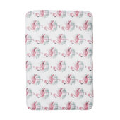 Tapis De Bain Flamant rose et fleurs (Devant (Vertical))