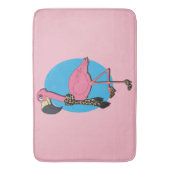 Tapis de bain flamant rose fantaisie (devant Vertical)