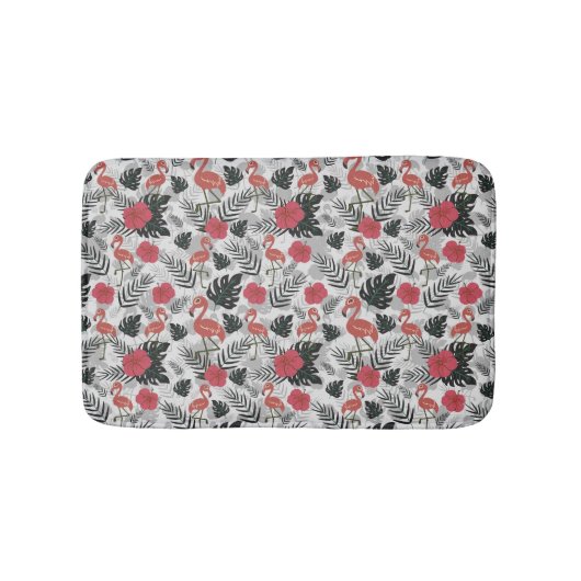 Tapis De Bain Flamant rose motif sans couture avec arrière - pla (Devant)
