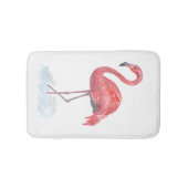 Tapis De Bain Flamant rose rose, aquarelle. (Devant)