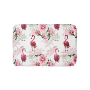 Tapis De Bain Flamant rose rose : Élégance Motif sans couture