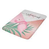 Tapis De Bain Flamant rose rose tropical (Angle)