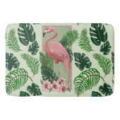 Tapis De Bain Flamant rose rose Vert Feuille Lys (Devant)