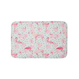 Tapis De Bain Flamant rose Sur Les Pois