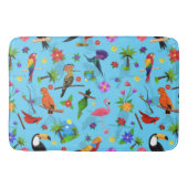 Tapis De Bain Flamant rose Toucan Et Arara Motif Oiseaux Sans Me (Devant)