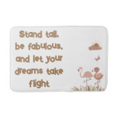 Tapis De Bain Flamant rose Whimsical Boho Monogrammé | (Devant)