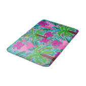 Tapis De Bain Flamants roses et palmiers (Angle)