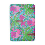 Tapis De Bain Flamants roses et palmiers (Devant (Vertical))