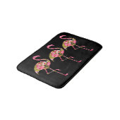 Tapis De Bain Flamants roses floraux tropicaux (Angle)
