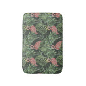 Tapis De Bain Flamants roses, motif vintage tropical. (Devant (Vertical))
