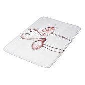 Tapis De Bain Flamants Roses Rose Pêche Tropical (Angle)