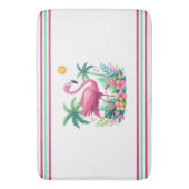 Tapis De Bain Flamingo rose tropicale/Floride (devant Vertical)