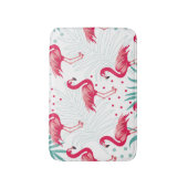 Tapis De Bain Flamingo tropical et feuille, motif d'été. (Devant (Vertical))