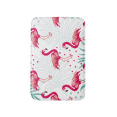 Tapis De Bain Flamingo tropical et feuille, motif d'été. (Devant (Vertical))