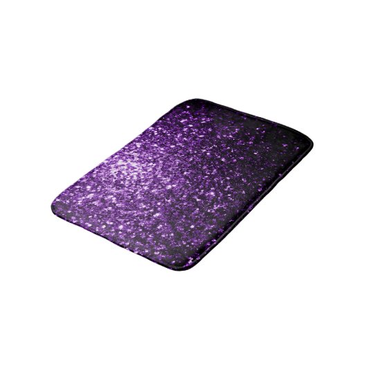 Tapis De Bain Flamme de parties scintillant foncé violet brillan (Angle)
