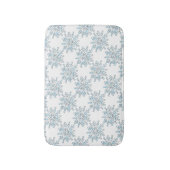 Tapis De Bain Flammes de neige de Noël bleu, Motif de Blizzard d (Devant (Vertical))