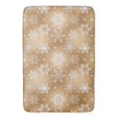 Tapis De Bain Flammes De Neige D'Hiver Sur Or (devant Vertical)