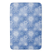 Tapis De Bain Flammes De Neige Sur Le Bleu D'Hiver (devant Vertical)
