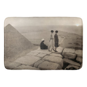 Tapis De Bain Flapper Girls Sunrise Khufu Pyramid, Égypte 1920