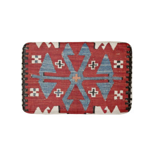 Tapis De Bain Flèche en Diamant Bleu Konya II Red Cowboy