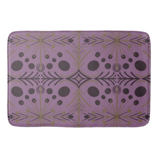 Tapis De Bain Flèche géométrique Boho Motif violet (Devant)