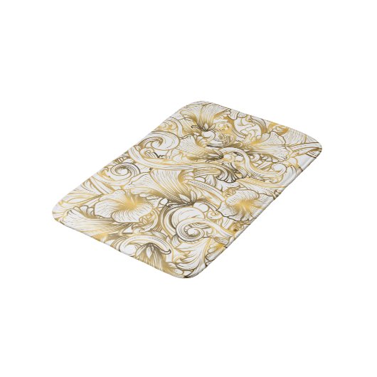 Tapis De Bain Flèches Blanches Et Dorées (Angle)