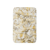 Tapis De Bain Flèches Blanches Et Dorées (Devant (Vertical))
