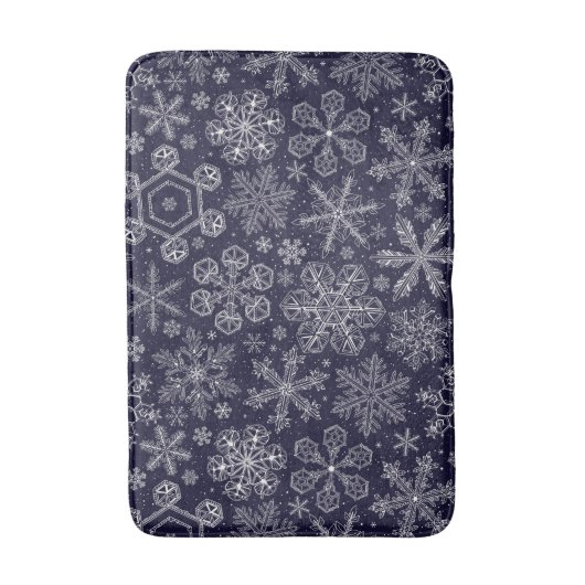 Tapis De Bain Flèches blanches sur bleu (Devant (Vertical))