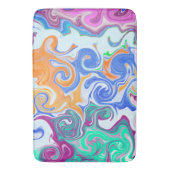 Tapis De Bain Flèches bleues et violettes Abstraites (devant Vertical)