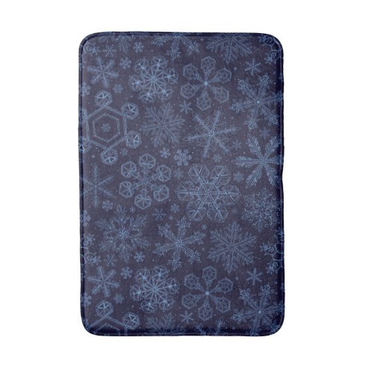 Tapis De Bain Flèches bleues sur bleu (Devant (Vertical))