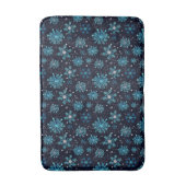Tapis De Bain Flèches de neige bleues et argentées (Devant (Vertical))