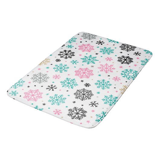 Tapis De Bain Flèches de neige rétro (Angle)