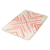 Tapis De Bain Flèches en rose, orange et crème (Angle)