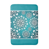 Tapis De Bain Flèches Turquoises et blanches en hiver (Devant (Vertical))