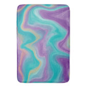 Tapis De Bain Flèches violettes, Turquoises et dorées (devant Vertical)