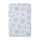 Tapis De Bain Fléchettes de neige grises sur blanc (Devant (Vertical))