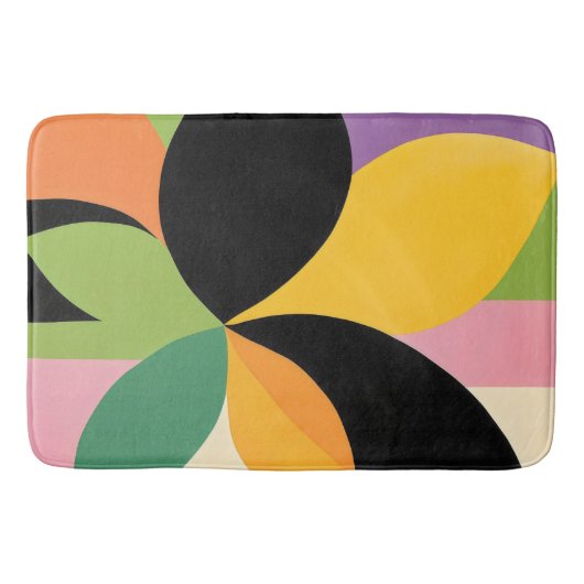 Tapis De Bain Fleur Abstrait 5 (Devant)