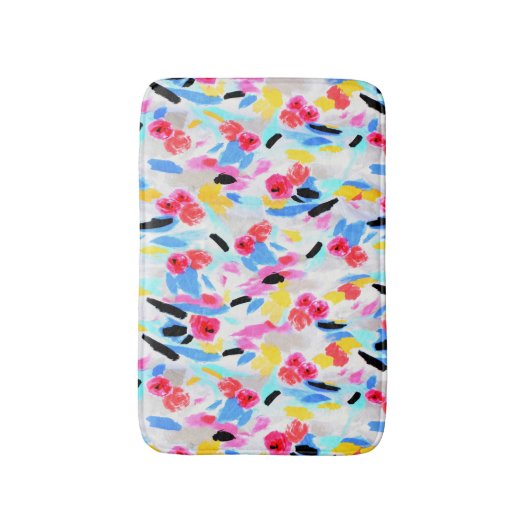 Tapis De Bain Fleur Abstraite (Devant (Vertical))