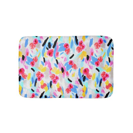Tapis De Bain Fleur Abstraite (Devant)