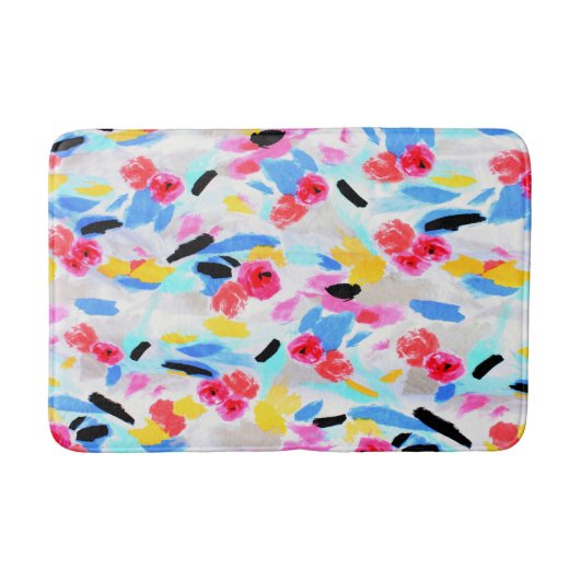 Tapis De Bain Fleur Abstraite (Devant)