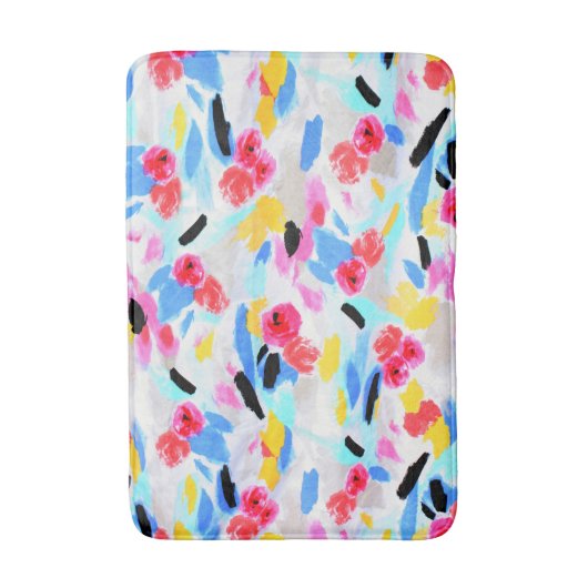 Tapis De Bain Fleur Abstraite (Devant (Vertical))