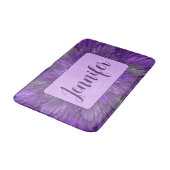 Tapis De Bain Fleur Abstraite Violette Psychedelique Nom Fractal (Angle)