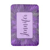 Tapis De Bain Fleur Abstraite Violette Psychedelique Nom Fractal (Devant (Vertical))