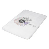 Tapis De Bain Fleur Arc-en-ciel Art Funky (Angle)