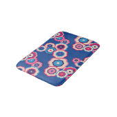 Tapis De Bain Fleur Bleu Rétro (Angle)