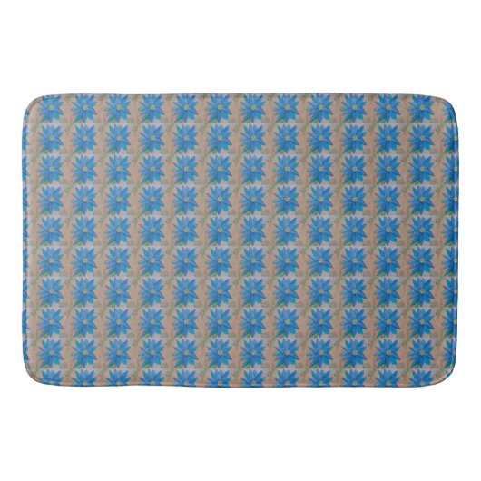 Tapis De Bain Fleur bleue (Devant)