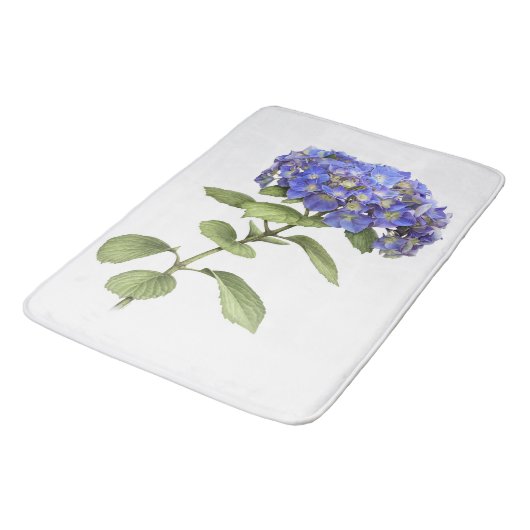 Tapis De Bain Fleur Blue Hydrangea (Angle)