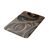 Tapis De Bain Fleur botanique dorée Élégant (Angle)