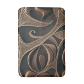 Tapis De Bain Fleur botanique dorée Élégant (Devant (Vertical))