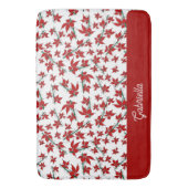 Tapis De Bain Fleur botanique rouge de Noël (devant Vertical)